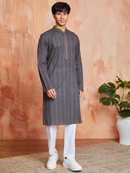 Vastramay - Mens Cotton Woven Regular Kurta With Pyjama (Set of 2)