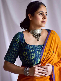 Sundarii - Hussaini Natural Dyed Stitched Blouse