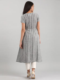 Aurelia - Grey Striped Kurta