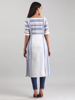Aurelia - White Patterned Kurta