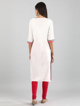 Aurelia - Off White Printed Kurta