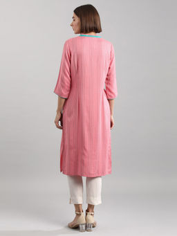 Aurelia - Pink Striped Kurta