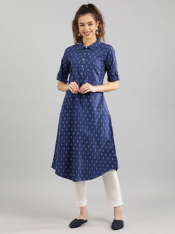 Aurelia - Blue A-Line Kurta