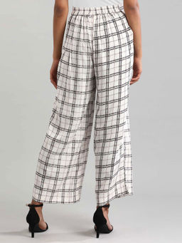 Aurelia - White Chekered Palazzos