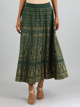Aurelia - Green Printed Skirt
