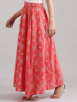 Aurelia - Coral Geometric
                  Printed Skirt - 3