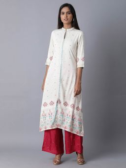 WISHFUL by W - Ecru Straight Kurta