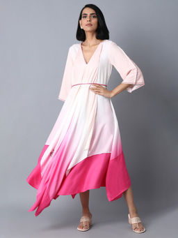 W - Pink Printed Dress