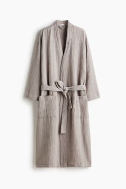 H&M - Women Beige Muslin Dressing Gown