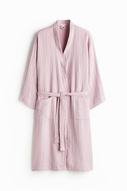 H&M - Women Pink Muslin Dressing Gown