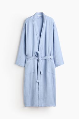H&M - Women Blue Muslin Dressing Gown