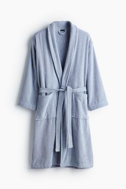 H&M - Women Blue Cotton Terry Dressing Gown