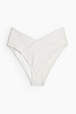 H&M - Women White High Waist Cheeky Bikini Bottoms