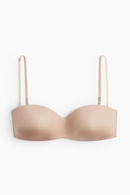 H&M - Women Beige Padded Microfibre Bandeau Bra