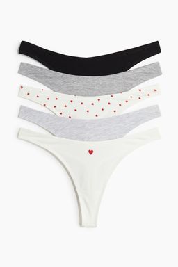 H&M - Women 5-Pack Cotton Thong Briefs