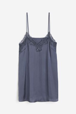 H&M - Women Blue Satin Night Slip