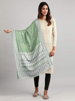 Aurelia - Green Woven Reversable Shawl