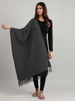Aurelia - Grey Knitted Shawl