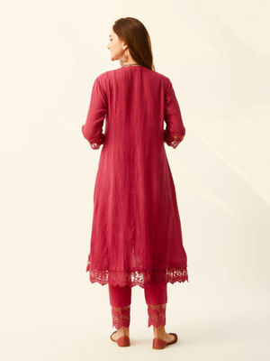 Roze Mahjabeen Red Kurta