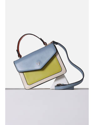 Buy Allen Solly Women Blue and Cream Casual Sling Bag with Detachable ...