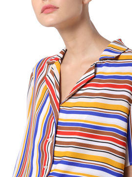 multicolor striped shirt womens
