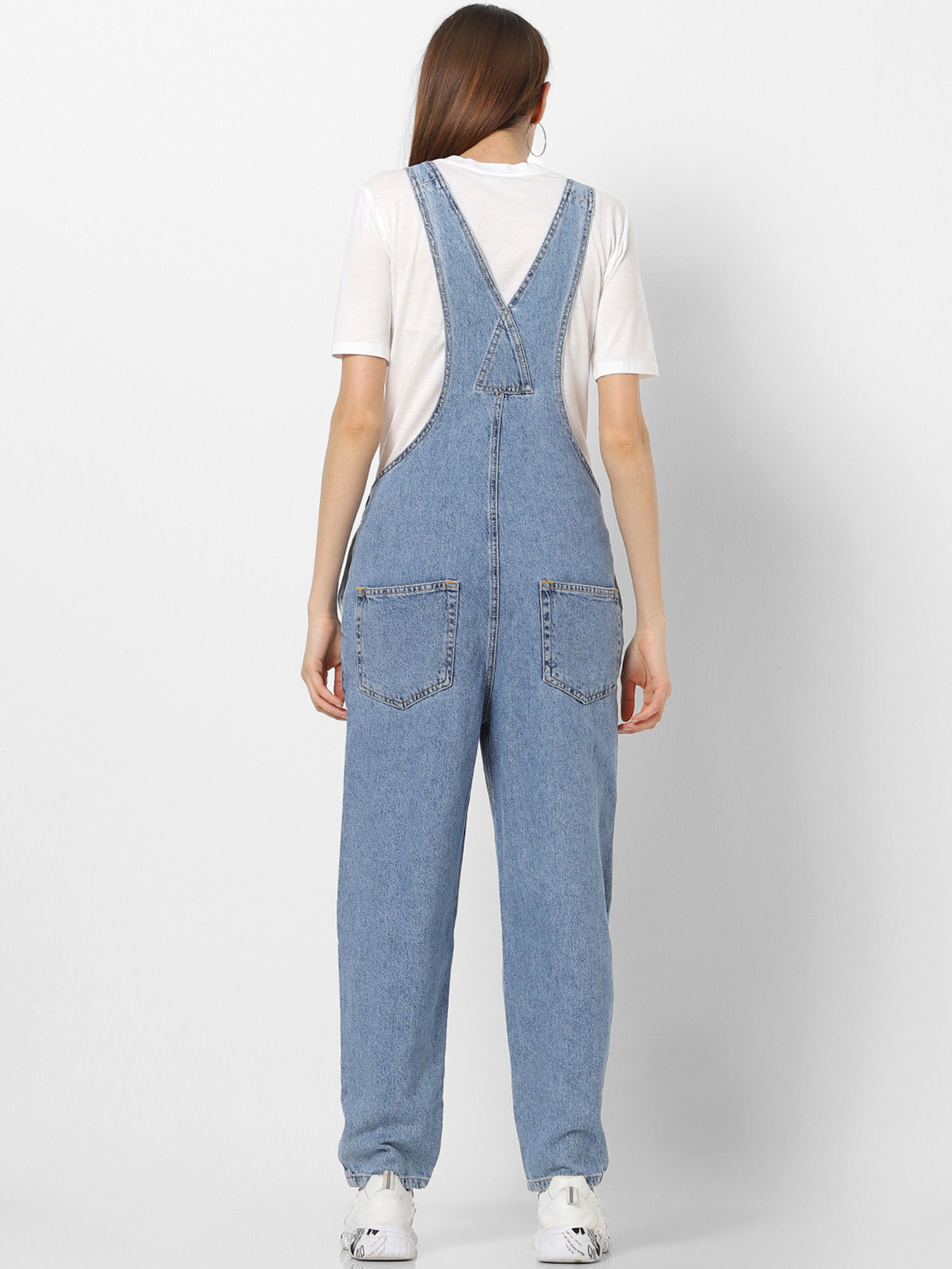 Blue Light Washed Denim Dungaree 