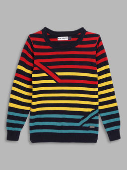 Blue Giraffe - Striped Boys Multi-color Sweater