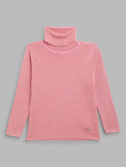 Blue Giraffe - Pink Girls Sweater