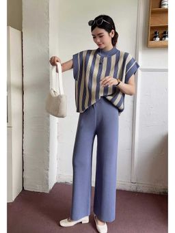 Loveable Creations By Muskan - Blue Akira Knitted Co-Ord Set