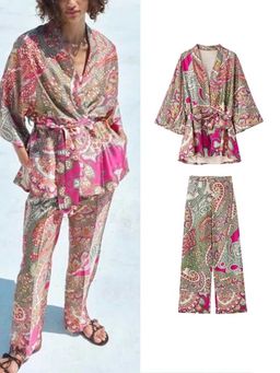 Loveable Creations By Muskan - Pink Almalfi Pant Co-Ord Set