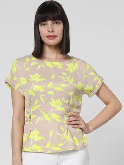 VERO MODA - Beige Printed Tops