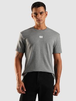 Tommy Hilfiger - Solid Regular Fit Cotton T-Shirt - Grey