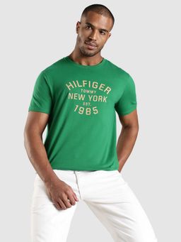 Tommy Hilfiger - Logo Regular Fit Cotton T-Shirt - Green