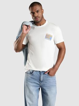 Tommy Hilfiger - Graphic Regular Fit Cotton T-Shirt - White
