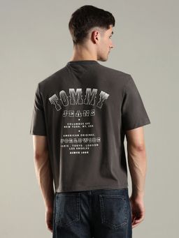 Tommy Hilfiger - Logo Regular Fit Cotton T-Shirt - Grey
