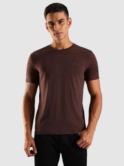 Tommy Hilfiger - Printed Slim Fit Cotton T-Shirt - Brown