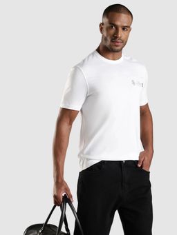 Tommy Hilfiger - Solid Regular Fit Cotton T-Shirt - White