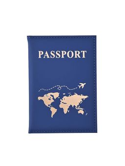 House of Quirk - Leather Travel Passport Cover - Navy Blue