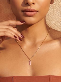 TOUCH925 - Pink Pure 925 Silver Aura Birthstone Necklace