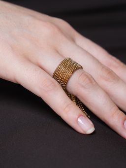CAO JEWELLERY - Stainless Steel Chain Tassel Finger Ring
