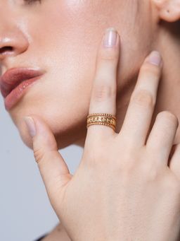 CAO JEWELLERY - Thick Cuban Link Chain Ring