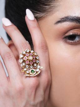 CAO JEWELLERY - Designer Cz Gold Polish Ring