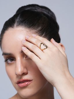 CAO JEWELLERY - Two Tone Colour Matching Irregular Winding Ring