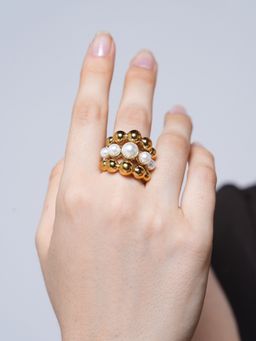 CAO JEWELLERY - Pearl Ball Layered Ring