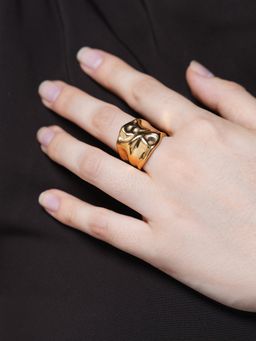 CAO JEWELLERY - Gold Polish Statement Open Ring