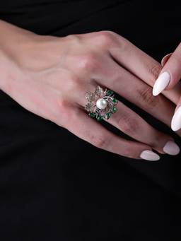 CAO JEWELLERY - Green Black Polish Ring