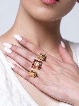 CAO JEWELLERY - Square Two Finger Ring