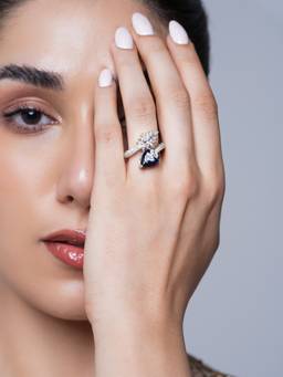 CAO JEWELLERY - Small Dark Blue Ad Ring