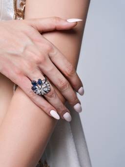 CAO JEWELLERY - Dark Blue Cocktail Ring