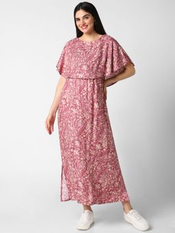 Mystere Paris - Multicolor Floral Printed Maternity Dress